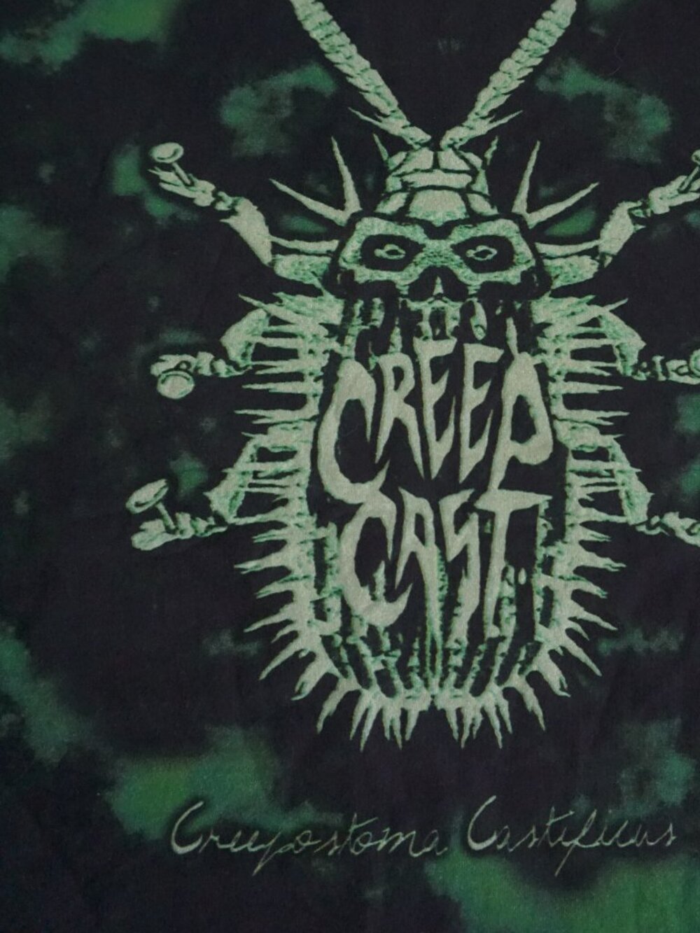 Creep Cast Black Green Bug Graphic Limited Release Streetwear Cotton Tee S - Picture 7 of 9
